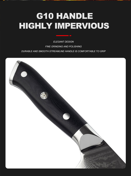 5 Inch VG10 Damascus Steel Japanese Santoku Chef's Knife